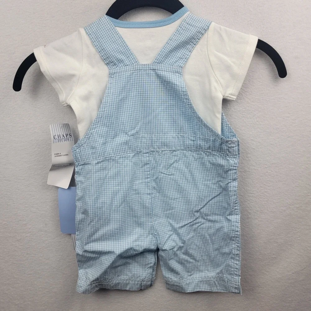 Chaps Newborn Collection Baby Boy Sz 9 mo. 2 Piece Overall Outfit NWT nautical